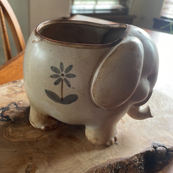 Accents Vintage Japan Stoneware Planter Elephant Trunk Up Poshmark